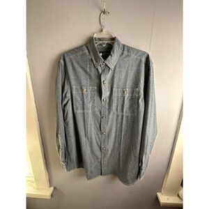 Alaskan Hardgear Duluth Trading Co. Large Men's Button Down Shirt Chambray Blue